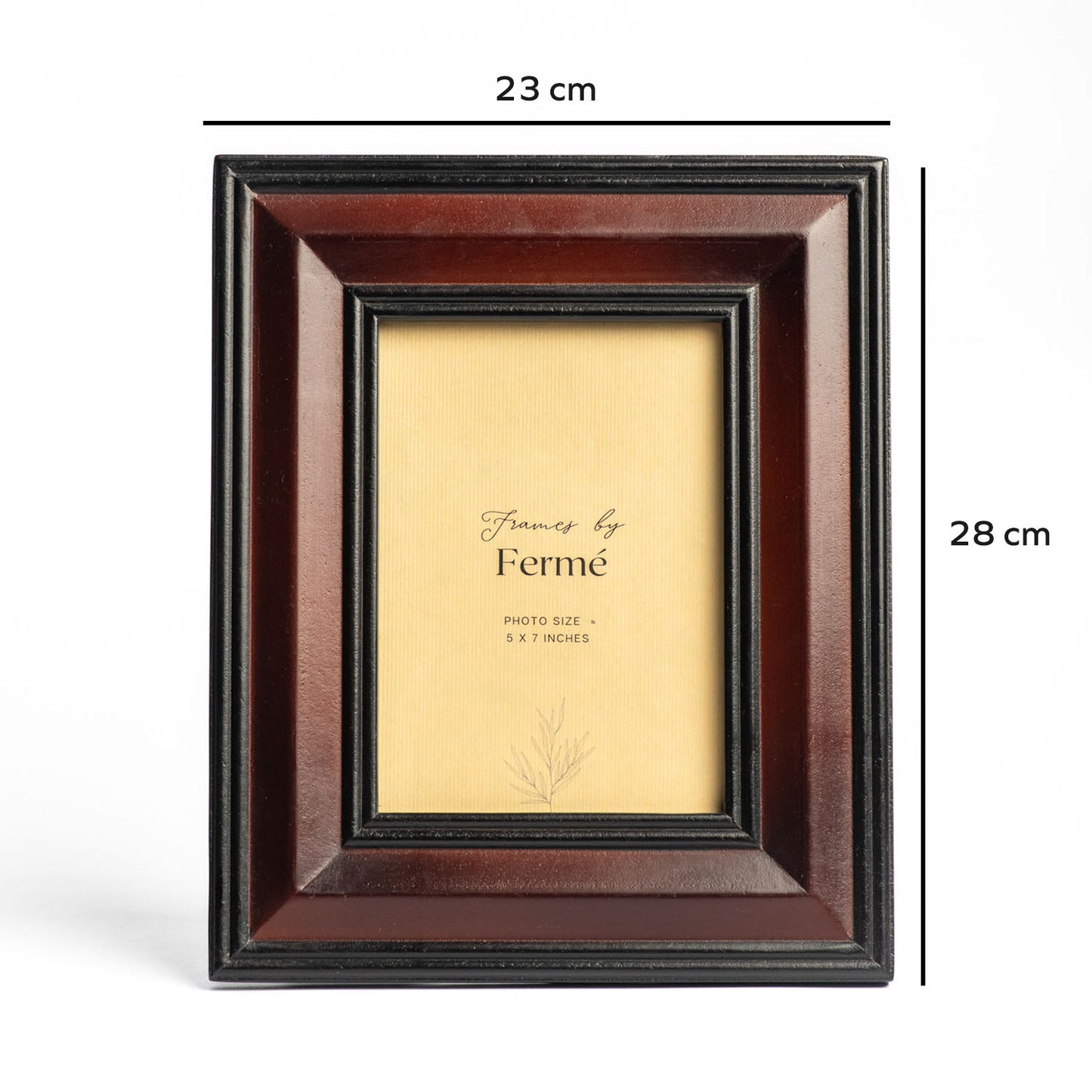 Ferme Classic Wooden Photo Frame Burgundy FPF101- 5x7 inches