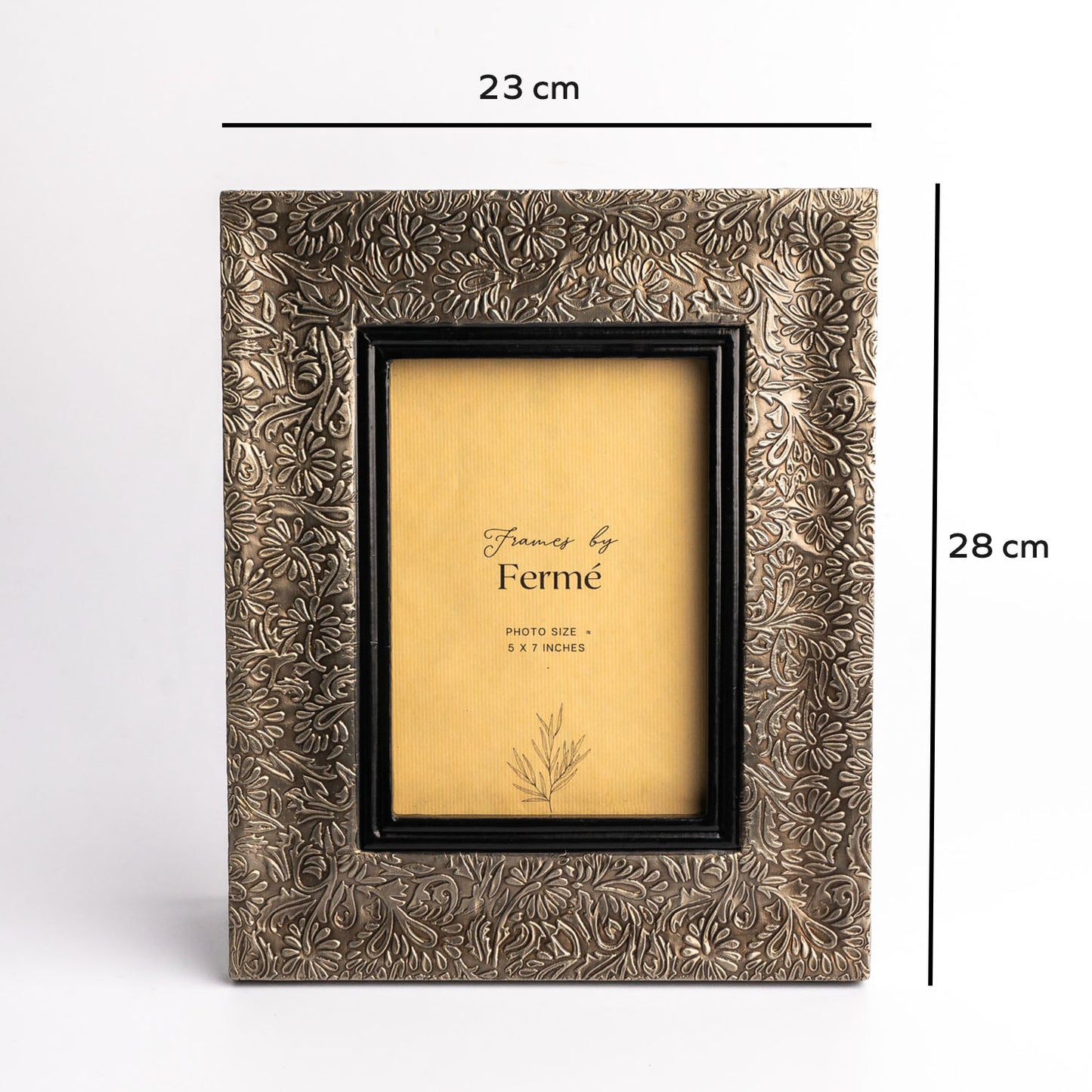 Ferme Premium White Metal Photo Frame FPF114 - 5x7 inches
