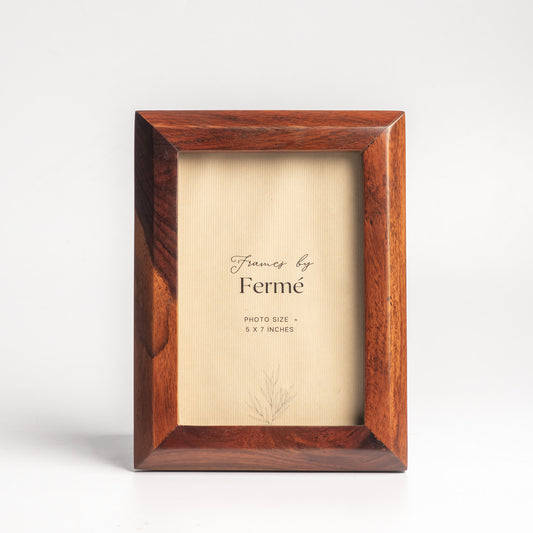 Ferme Classic Minimal Natural Wood Photo Frame Brown FPF099 - 5x7 inches