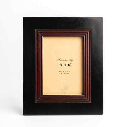 Ferme Classic Wooden Photo Frame Black FPF100 - 5x7 inches