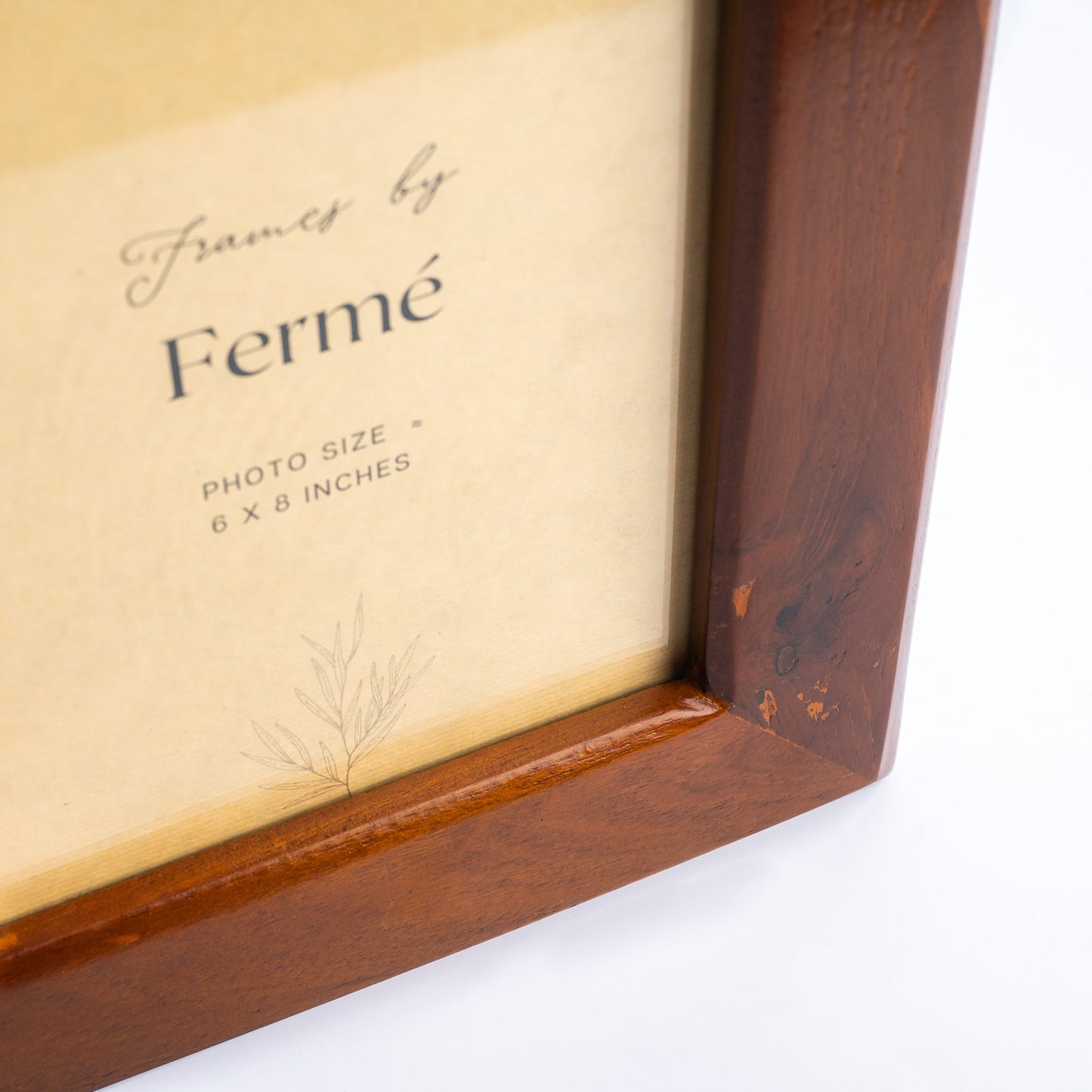 Ferme Upcycled Classic Natural Teak Wood Photo Frame FPF110 - 6x8 inches