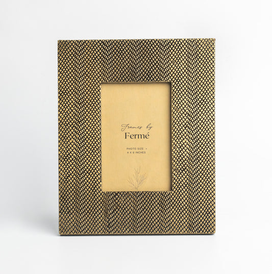 Ferme Premium Brass Metal Photo Frame FPF152 - 4x6 inches