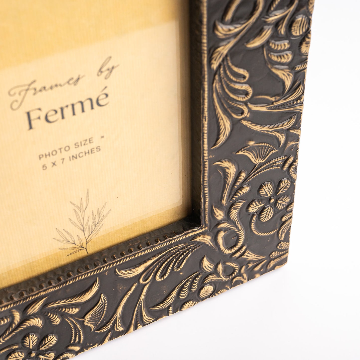 Ferme Premium Brass Metal Photo Frame Black FPF147 - 5x7 inches