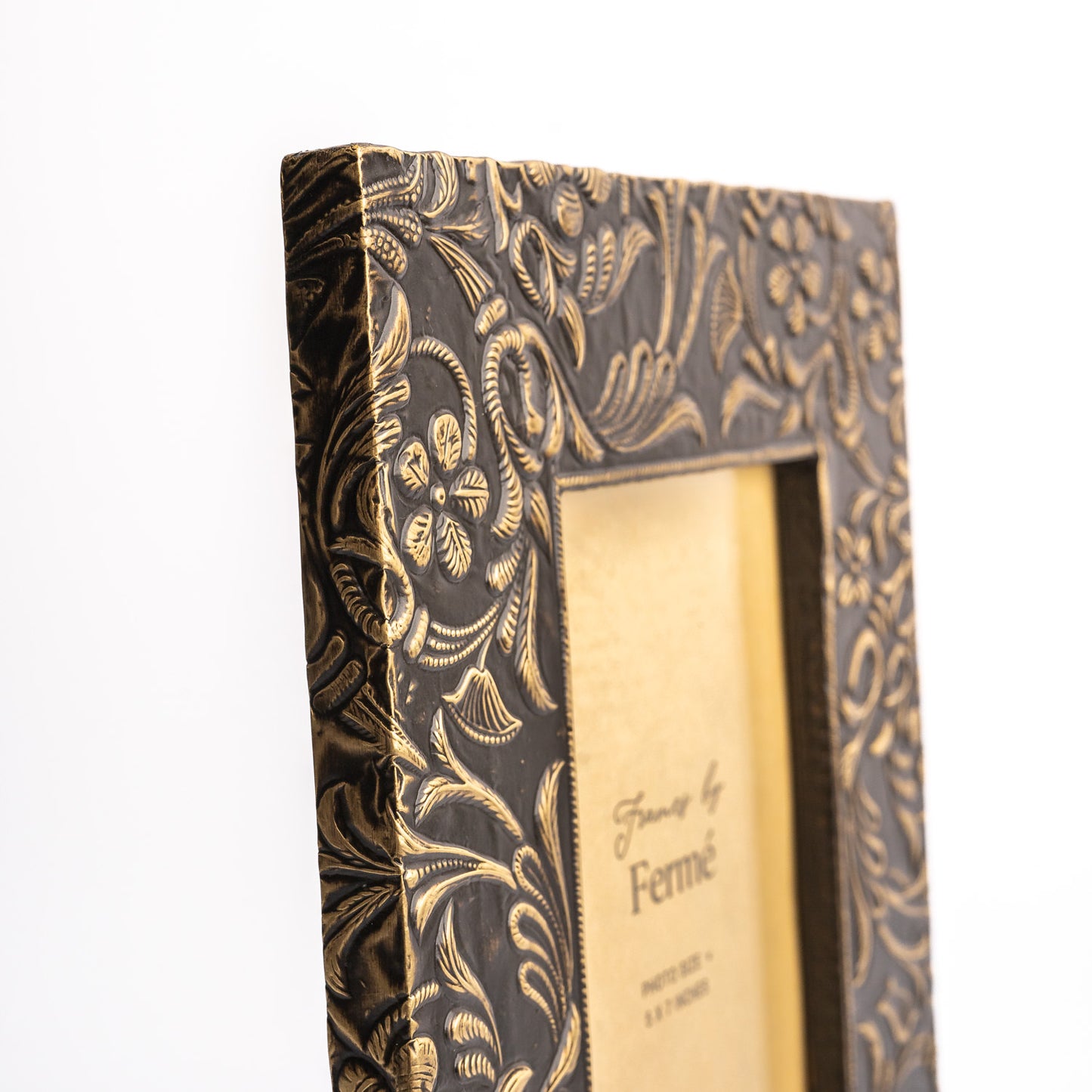 Ferme Premium Brass Metal Photo Frame Black FPF147 - 5x7 inches