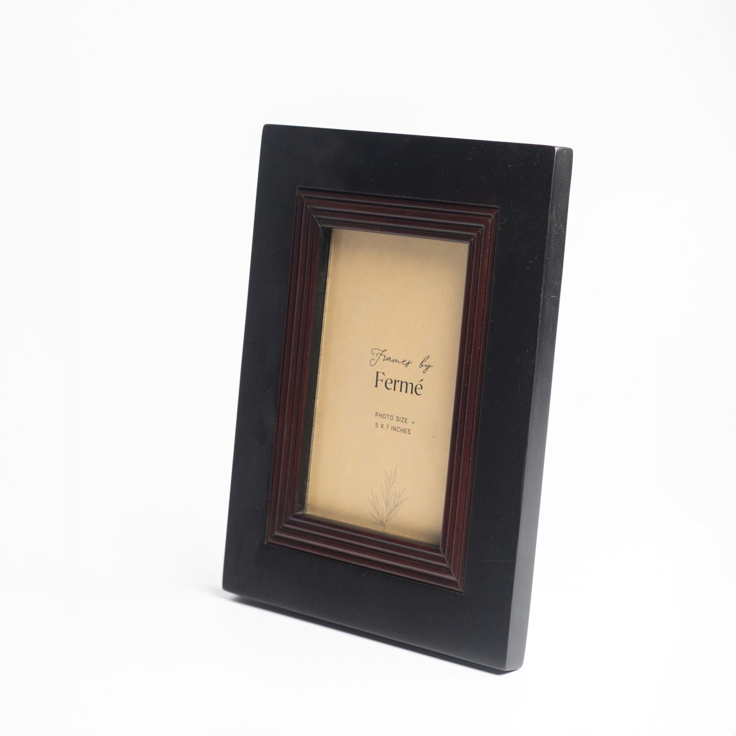 Ferme Classic Wooden Photo Frame Black FPF100 - 5x7 inches