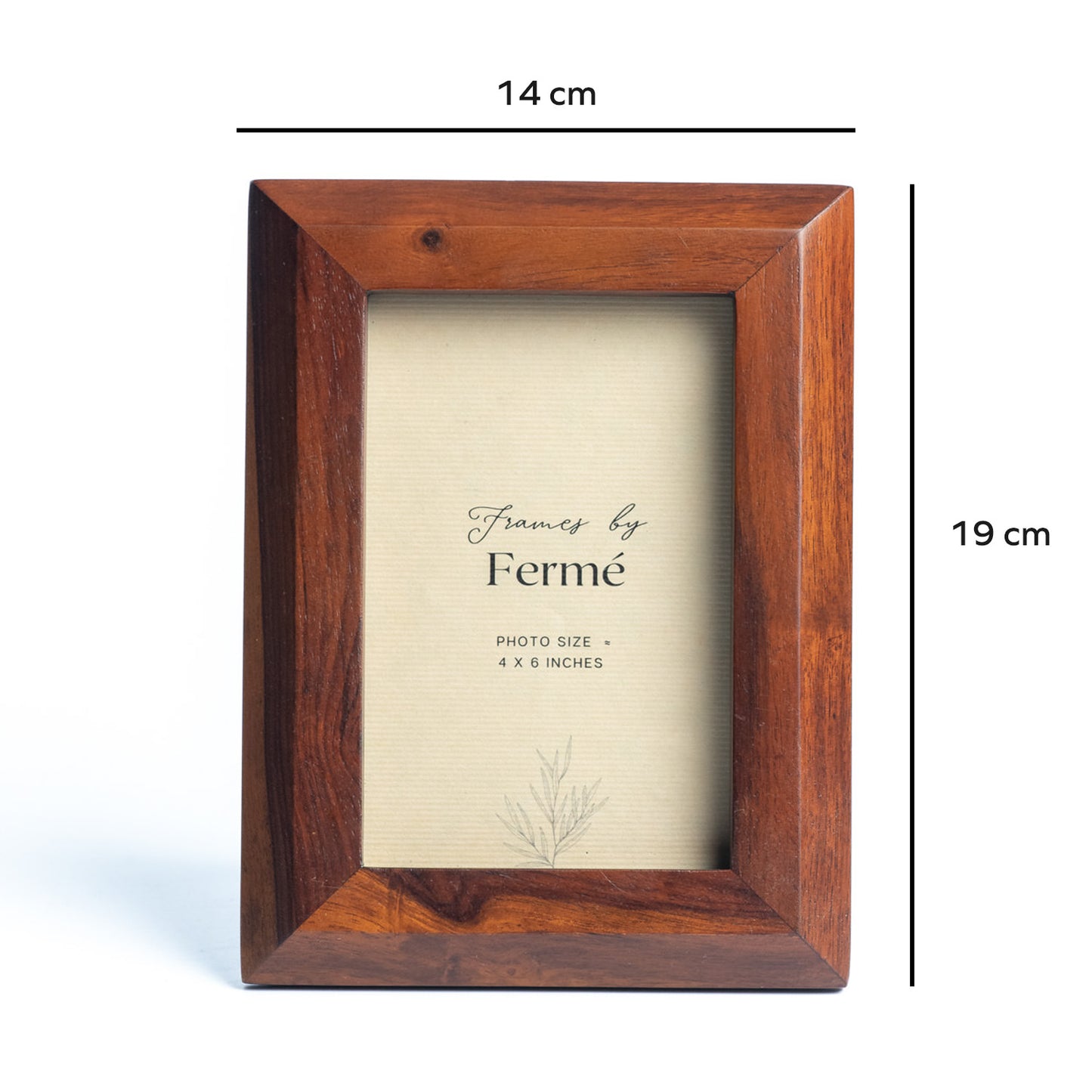 Ferme Classic Minimal Wooden Photo Frame Brown FPF107 - 4x6 inches