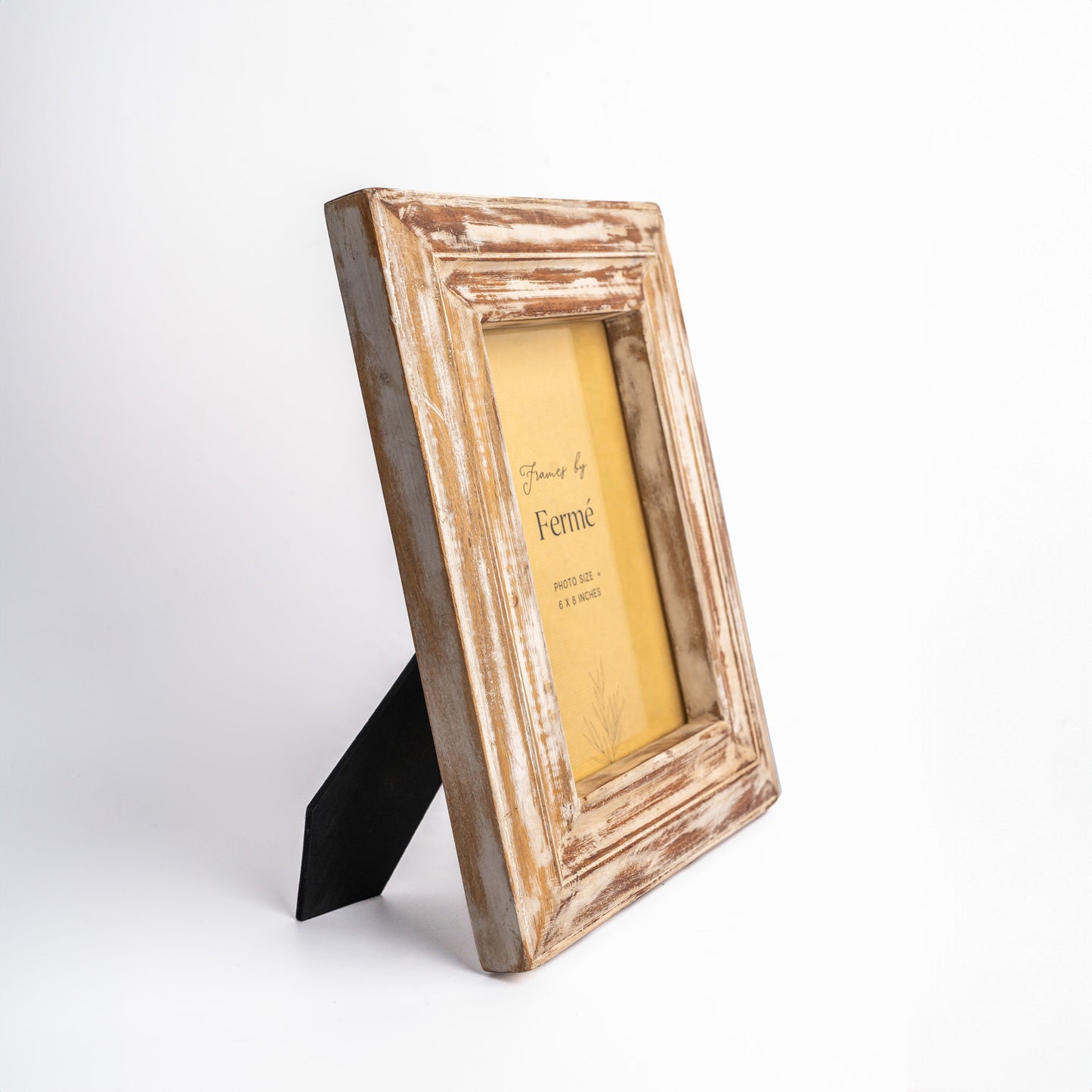 Ferme Vintage Rustic Wooden Photo Frame White FPF150 - 6x8 inches