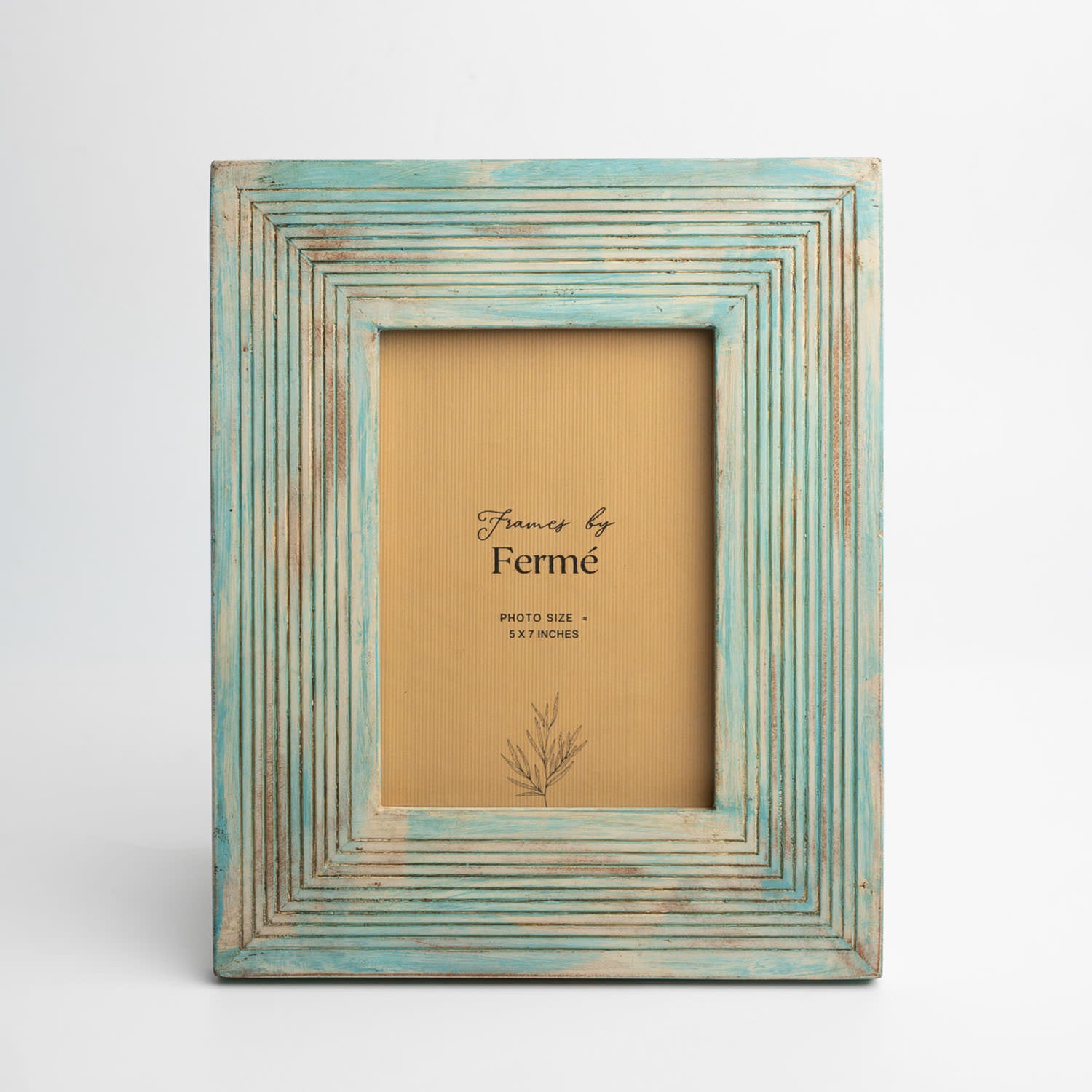 Turquoise Vintage Frame Wood Wooden Mirror Frame With Antique