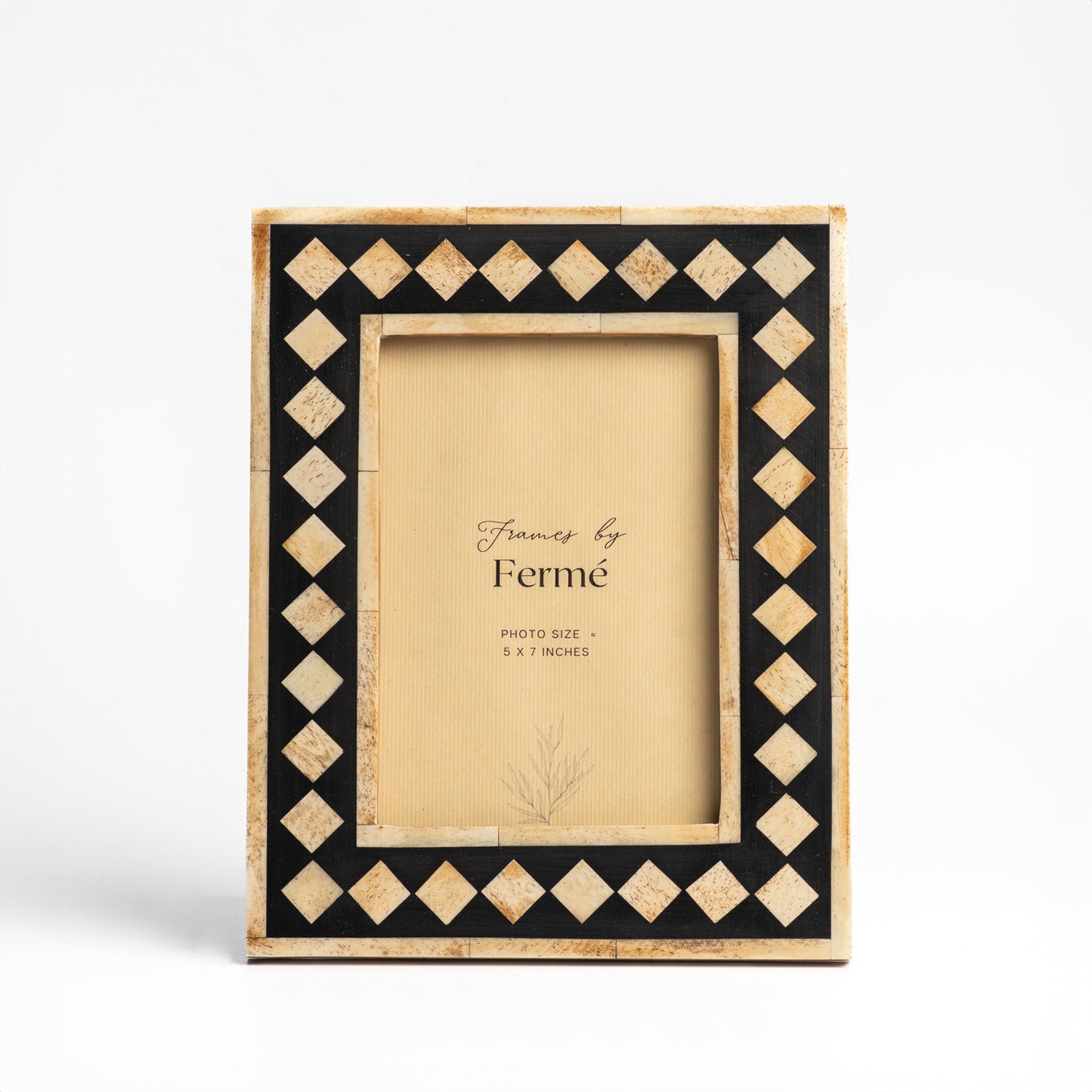 Ferme Wooden Bone Inlay Work Premium Photo Frame FPF104- 5x7 inches