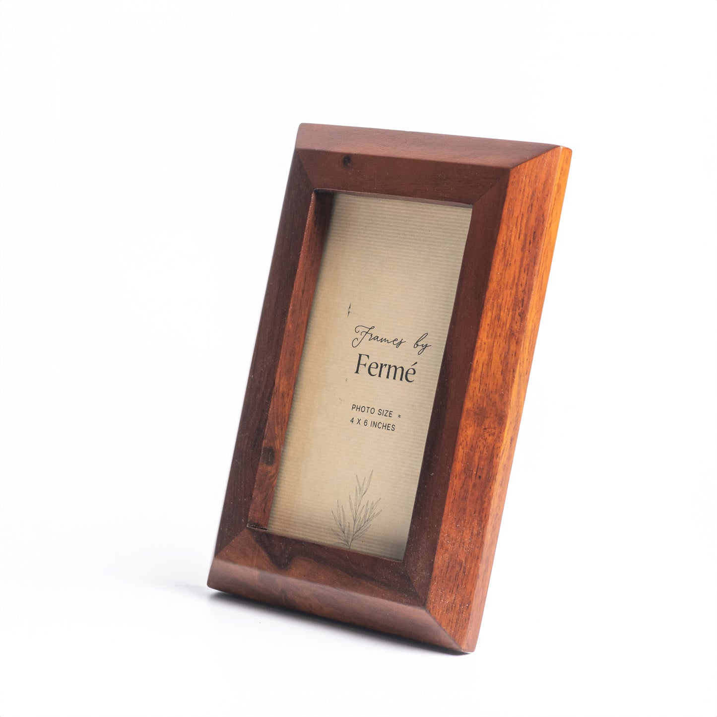 Ferme Classic Minimal Wooden Photo Frame Brown FPF107 - 4x6 inches